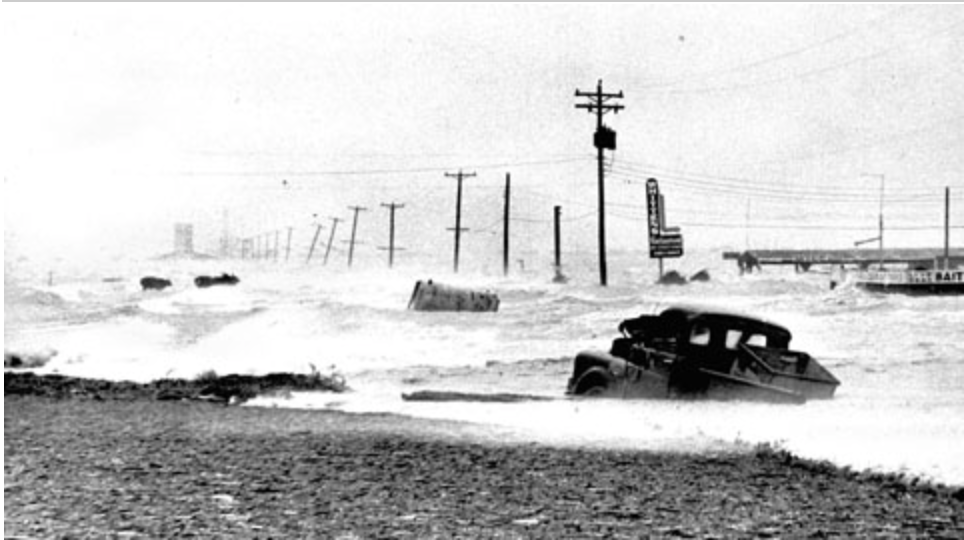 Hurricane Carla in 1961 at Freeport